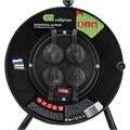 Удлинитель силовой на кабельной катушке, ПВС, 25 м, 4 розетки с крышкой, IP44, 16А, УХз16, Сибртех 24653