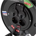 Удлинитель силовой на кабельной катушке, ПВС, 50 м, 4 розетки с крышкой, IP44, 16А, УХз16, Сибртех 24654