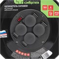 Удлинитель силовой 20 м, 16А, тип УХз16, ПВС 3 x 2.5 мм, на стальной катушке, 4 розетки Сибртех 24655