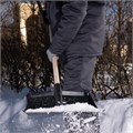 Лопата для уборки снега пластиковая, 405 х 420 х 1415 мм, деревянный черенок, Sparta 24754