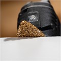 Насадка для МФИ шлифовальная двусторонняя дельта, узкая, HM, по плитке и дереву, 35 мм Denzel 24821