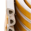 Уплотнитель резиновый, 24 м, профиль "D", белый Сибртех 24848