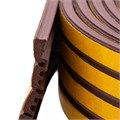 Уплотнитель резиновый, 12 м, профиль "E", коричневый Сибртех 24857