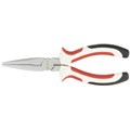Длинногубцы прямые WHite Nickel, 160 мм, никелированные, трехкомпонентные рукоятки Matrix 27313