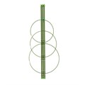 Поддержка для растений круглая H 45 см, металл в пластике, 3 кольца Palisad 27460