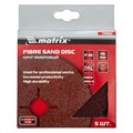 Круги фибровые 5 шт, Р 40, 115 х 22 mm Matrix 27591