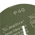 Круги фибровые 5 шт, Р 40, 180 х 22 mm Matrix 27595