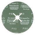 Круги фибровые 5 шт, Р 80, 180 х 22 mm Matrix 27597