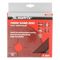 Круги фибровые 5 шт, Р 80, 180 х 22 mm Matrix 27597