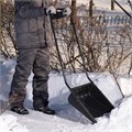 Движок для уборки снега пластиковый, 700х550х1470 мм, стальная рукоятка, Сибртех 30450