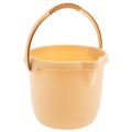 Ведро пластмассовое круглое 12 л, бежевое, Home Palisad 30666