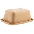 Таз пластмассовый прямоугольный 25 л, бежевый, Home Palisad 30670