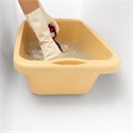 Таз пластмассовый прямоугольный 25 л, бежевый, Home Palisad 30670