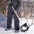 Лопата для уборки снега пластиковая, 470х350х1340 мм, алюминиевый черенок, Сибртех 31512