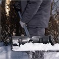 Лопата для уборки снега пластиковая, 470х350х1340 мм, алюминиевый черенок, Сибртех 31512