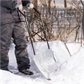Движок для уборки снега оцинкованный, 750х420х1120 мм, усиленный, стальная рукоятка, Сибртех 31520