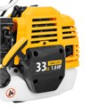 Триммер бензиновый DT 33S, 33 см3, 1.8 л. с, разъемная штанга, состоит из 2 частей Denzel 31596