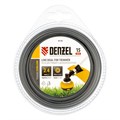 Леска двухкомпонентная для триммера, круглая, 2.4 мм х 15 м, EXTRA CORD Denzel 31685