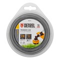 Леска для триммера двухкомпонентная звезда, 2,0мм х 15м,  FLEX CORD, DENZEL 31877