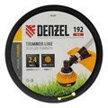 Леска для триммера круглая, 2,4мм х 192м, на DIN катушке FLEX CORD Denzel 31889