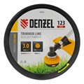 Леска для триммера круглая, 3,0мм х 123м, на DIN катушке FLEX CORD,  Denzel 31891