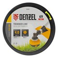 Леска для триммера круглая, 4,0мм х 69м, на DIN катушке FLEX CORD,  Denzel 31892
