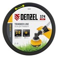 Леска для триммера звезда, 2,0мм х 374м, на DIN катушке FLEX CORD,  Denzel 31894