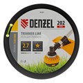 Леска для триммера звезда, 2,7мм х 202м, на DIN катушке FLEX CORD Denzel 31896