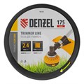 Леска для триммера квадрат, 2,4мм х 175м, на DIN катушке FLEX CORD Denzel 31901
