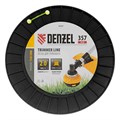 Леска для триммера витой квадрат, 2,0мм х 357м, на DIN катушке FLEX CORD Denzel 31905