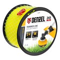 Леска для триммера витой квадрат, 2,4мм х 243м, на DIN катушке FLEX CORD Denzel 31906