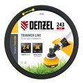Леска для триммера витой квадрат, 2,4мм х 243м, на DIN катушке FLEX CORD Denzel 31906