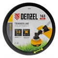 Леска для триммера витой квадрат, 3,0мм х 163м, на DIN катушке FLEX CORD Denzel 31908