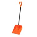 Лопата для уборки снега пластиковая, 400х405х1380 мм, стальной черенок, усиленная Сибртех 31964