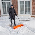Движок для уборки снега пластиковый, 795х435х1280 мм, стальная рукоятка, усиленный Сибртех 31966
