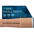 Молоток-гвоздодер, 380 г, угол 75, магнит, обрезиненная рукоятка AMERICAN HICKORY GROSS 32234