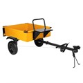 Прицеп для мотоблока TT-500, оцинк., груз. 500 кг, рег. сцепка, колеса 4.00-10, в упаковке Denzel 32375