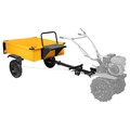 Прицеп для мотоблока TT-500, оцинк., груз. 500 кг, рег. сцепка, колеса 4.00-10, в упаковке Denzel 32375