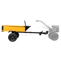 Прицеп для мотоблока TT-500, оцинк., груз. 500 кг, рег. сцепка, колеса 4.00-10, в упаковке Denzel 32375