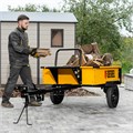 Прицеп для мотоблока TT-500, оцинк., груз. 500 кг, рег. сцепка, колеса 4.00-10, в упаковке Denzel 32375