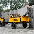Прицеп для мотоблока TT-500, оцинк., груз. 500 кг, рег. сцепка, колеса 4.00-10, в упаковке Denzel 32375