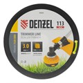 Леска для триммера зубчатый квадрат, 3,0мм х 113м, на DIN катушке FLEX CORD Denzel 32378
