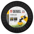 Леска для триммера двухкомпонентная звезда, 2,0мм х 374м, на DIN катушке EXTRA CORD Denzel 32384