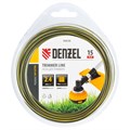 Леска для триммера двухкомпонентная квадратная, 2,4мм х 15м, блистер SkyCutter Denzel 32407