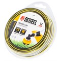 Леска для триммера двухкомпонентная квадратная, 3,0мм х 12м, блистер SkyCutter Denzel 32408