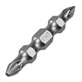 Бита двухсторонняя, PH2-PH1 х 45 мм, сталь S2, 10 шт. Denzel 32812
