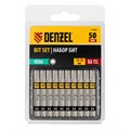 Бита HEX 6х50, сталь S2, шестигранный профиль, 10 шт. Е 6,3 Denzel 32818