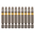 Бита TX 25х50, сталь S2, шестигранный профиль, 10 шт. Е 6,3 Denzel 32823