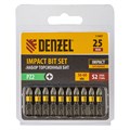 Бита IMPACT, PZ2x25 мм, лазерная обработка шлица, сталь S2, 10 шт., Е 6,3 Denzel 32833