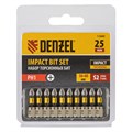 Бита IMPACT, PH1x25 мм, лазерная обработка шлица, сталь S2, 10 шт., Е 6,3 Denzel 32851